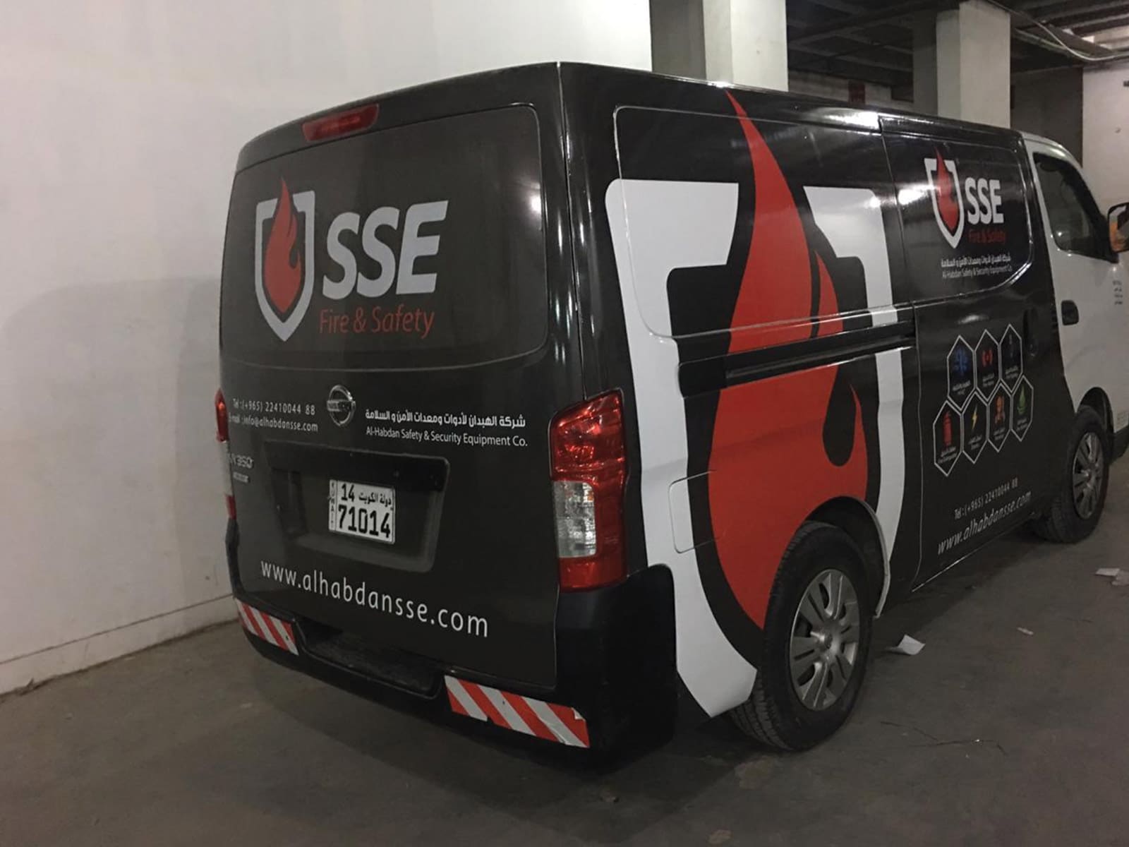 SSE Al Habdaan car work done by inkservice Kuwait using print technology